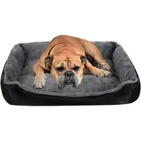 Purlov Hundebett Gepolstert für kleine und mittelgroße Hunde Waschbar