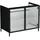 Vitra Waschtisch-Unterschrank 2 Glastüren 88 x 51 x 71,5 cm Schwarz