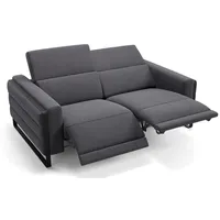 Sofanella 2-Sitzer Stoff DELTONA, Relaxsofa, Designsofa, Designer Couch, Italienisches Sofa, 2er Sofa grau