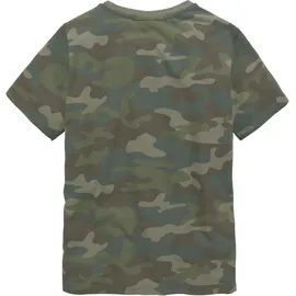 Kidsworld T-Shirt "in cooler Tarnoptik", Jungen, Gr. 140/146, grün (tarnfarben, grün), Jersey, Obermaterial: 100% Baumwolle, bedruckt, Basic, Rundhals, Shirts T-Shirt, Kurzarm, stylischer Allover-Druck