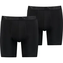 PUMA Herren Unterhose SPORT MICROFIBER LONG BOXER, BLACK, M