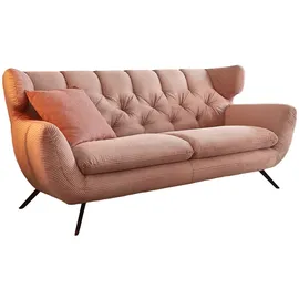 KAWOLA 2,5-Sitzer Charme Cord rosa