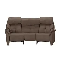 HIMOLLA Trapezsofa Leder 3-Sitzer Braun