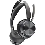 Plantronics Poly - Voyager Focus 2 Office USB-A (Plantronics) - Bluetooth Dual-Ear (Stereo) Headset with Boom Mic - USB-A PC/Mac/Desk Phone Compatible - Active Noise Canceling - Works with Teams, Zoom & more