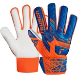 Reusch Attrakt Starter Solid Finger Junior, für Kinder Torwarthandschuhe shocking orange, / blue, 5
