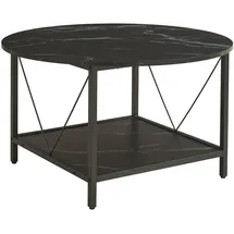 [en.casa] Filem Schwarz Holz Ø80 x 46 cm