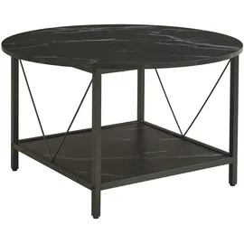 [en.casa] Filem Schwarz Holz Ø80 x 46 cm