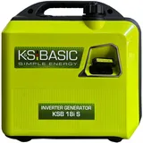 Könner & Söhnen Stromerzeuger KSB 18i S, (Inverter-Stromerzeuger Set, 1-tlg., 7-tlg. mit Schuko-Stecker, Öltrichter und Werkzeug), Leichtes Gewicht 18 kg, leiser Eco-Modus & reine Sinuswelle