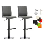 CLP Barhocker Cadiz 2er Set höhenverstellbar drehbar  schwarz/grau