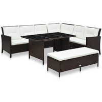 vidaXL Garten-Lounge-Set braun 48153