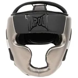 TapouT Junior Kopfschutz aus Kunstleder DURO SCHWARZ|silber Junior