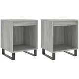 vidaXL Nachttische 2 Stk. Grau Sonoma 40x35x50 cm Holzwerkstoff