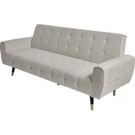 Jahnke Schlafsofa 3-Sitzer Bouclé Off-White