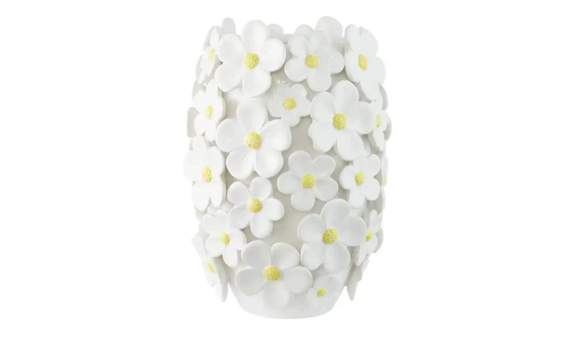 HOME STORY Vase   ¦ weiß ¦ Dolomite ¦ Maße (cm): H: 24  Ø: 15.3