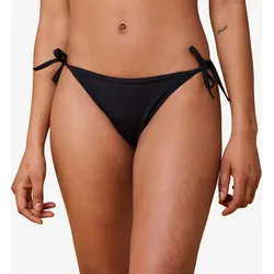 Bikini-Hose Damen seitlich gebunden - Sofy schwarz rauchschwarz DE 44 / FR 46