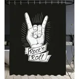 Sanilo Duschvorhang Rock 'n' Roll 180 x 200 cm schwarz