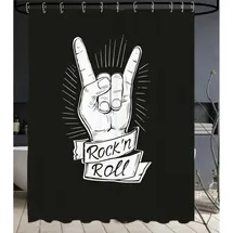 Sanilo Duschvorhang Rock 'n' Roll 180 x 200 cm schwarz