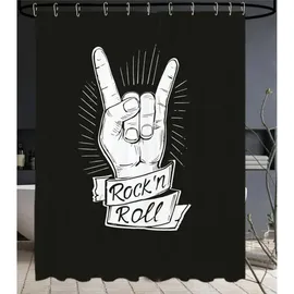 Sanilo Duschvorhang Rock 'n' Roll 180 x 200 cm schwarz