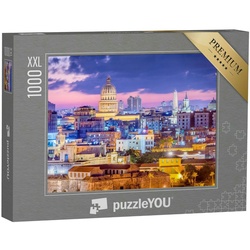 puzzleYOU Puzzle Puzzle 1000 Teile XXL „Skyline von Havanna am Abend, Kuba“, 1000 Puzzleteile, puzzleYOU-Kollektionen Havanna