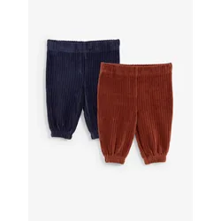 bonprix Baby Hose (2er Pack), blau, 92/98, mit Baumwolle