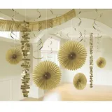 amscan® Partydeko-Set gold, 1 Set
