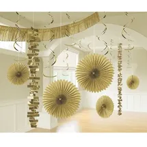 amscan® Partydeko-Set gold, 1 Set