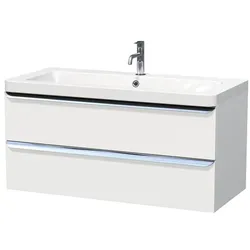 Naturel Pavia Badezimmerschrank mit Waschbecken 105x53x49 cm weiß matt PAVIA3105ZCR