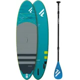 Fanatic Fly Air Premium Board Pure Paddel Leash 21, Board Maße: 9'8" - SUP Set Stand-Up-Paddling