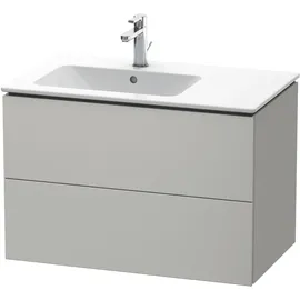 Duravit L-Cube Waschtischunterschrank, 2 Schubkästen, Becken links, Betongrau matt