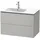 Duravit L-Cube Waschtischunterschrank, 2 Schubkästen, Becken links, Betongrau matt