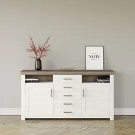 Set One by Musterring Sideboard York 55-B 185 x 95 x 45 cm weiß