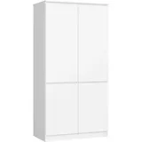 Akord Kleiderschrank S90 90 x 180 x 51 cm Weiß