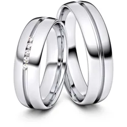 Trauringe Kassel 585er Weiflgold - 7423