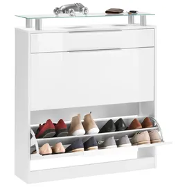 borchardt Möbel Oliva 89 x 0 x 0 cm 2 Doppeltrommeln, 1 Schubkasten weiß