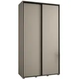 möbel kryspol Schwebetürenschrank Dakota 140 x 235,2 x 45 cm Schwarz