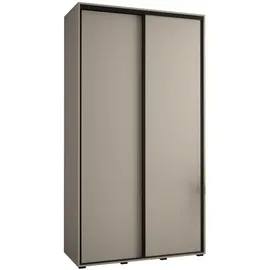 möbel kryspol Schwebetürenschrank Dakota 140 x 235,2 x 45 cm Schwarz