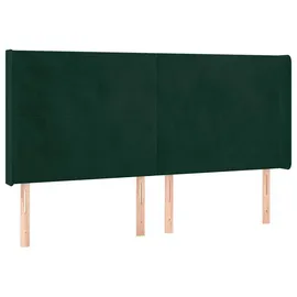 vidaXL Boxspringbett 180 x 200 cm Dunkelgrün