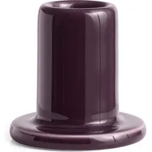 HAY Stabkerzenhalter Tube S Steingut Bordeaux