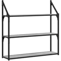 vidaXL Wandregal 80 x 21 x 78,5 cm Grau Sonoma