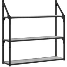 vidaXL Wandregal 80 x 21 x 78,5 cm Grau Sonoma