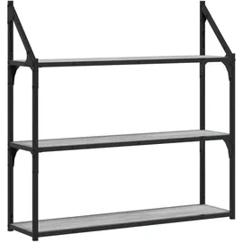 vidaXL Wandregal 80 x 21 x 78,5 cm Grau Sonoma