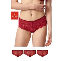 SNOCKS Hipster Panties aus Spitze | Dunkelrot | XL