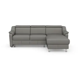 sit&more Ecksofa SIT & MORE "Freetown L-Form", grau (anthrazit), B:257cm H:84cm T:166cm, Sofas, Ecksofa, inklusive Kopfteilverstellung und komfortablem Federkern