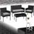 Tectake Rattan Gartenset 4-tlg. Schwarz