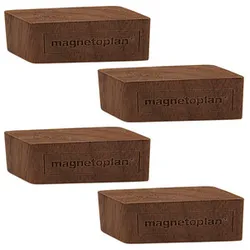 magnetoplan Magnete braun, Holz 6,0 x 2,0 x 1,3 cm, 4 St.