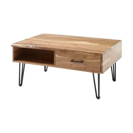 Sofa.de Couchtisch Mustique Akazie massiv natur beige 110 x 50 x 72 cm