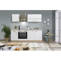 Respekta Küchenzeile Merle 210 cm Weiß