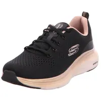 SKECHERS Damen Vapor Foam Sneakers, Schwarzes Netzgewebe mit rotgoldenem Rand, 40