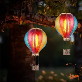 GLOBO Solarleuchte Metall 20x LED 20x10 cm schwarz