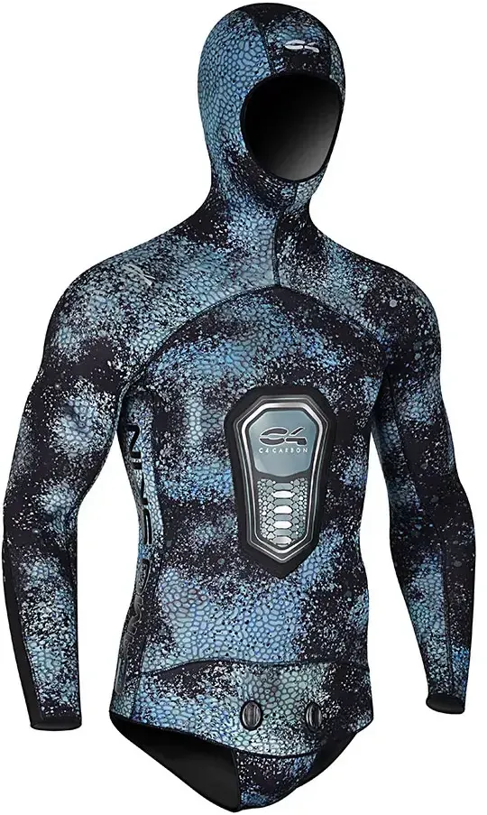 C4 Camoskin Ocean 3 Mm Speerfischjacke - Camo Blue - S